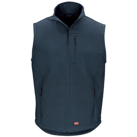 WORKWEAR OUTFITTERS Soft Shell Vest -Navy, Large VP62NV-RG-L